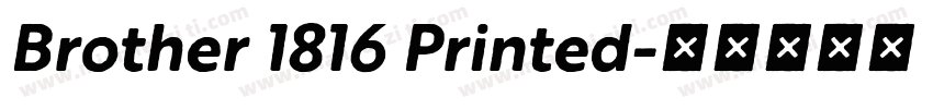 Brother 1816 Printed字体转换